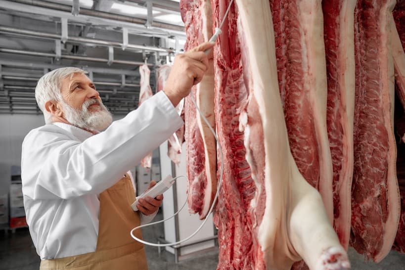 Quality meat inspection at Al-Maraa